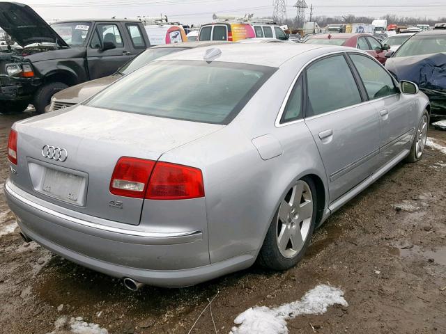 WAUML44E94N011946 - 2004 AUDI A8 L QUATT SILVER photo 4