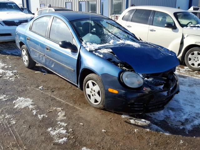 1B3ES26C74D547330 - 2004 DODGE NEON BASE BLUE photo 1