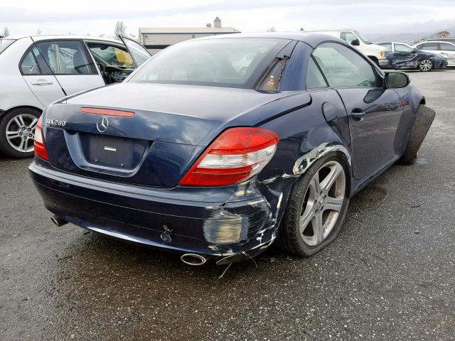 WDBWK54F86F119676 - 2006 MERCEDES-BENZ SLK 280 BLUE photo 4