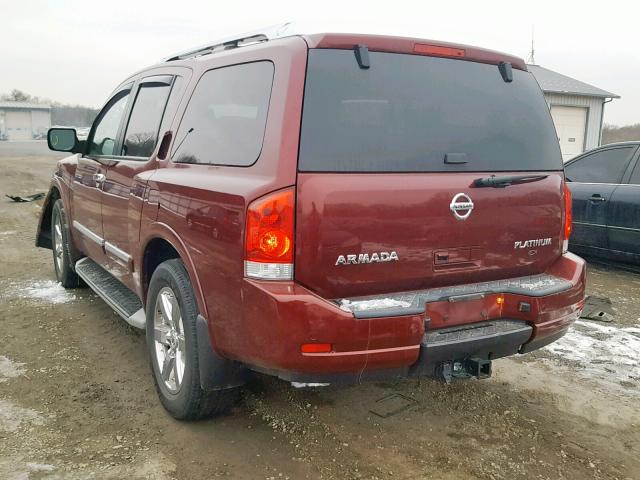 5N1AA0NC8BN617586 - 2011 NISSAN ARMADA SV RED photo 3