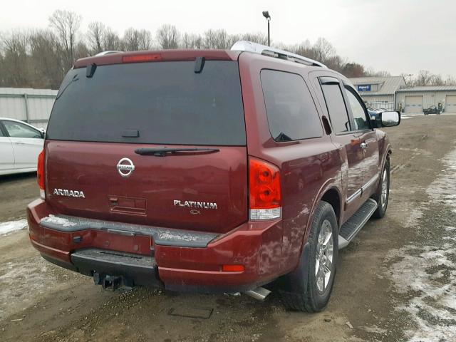 5N1AA0NC8BN617586 - 2011 NISSAN ARMADA SV RED photo 4