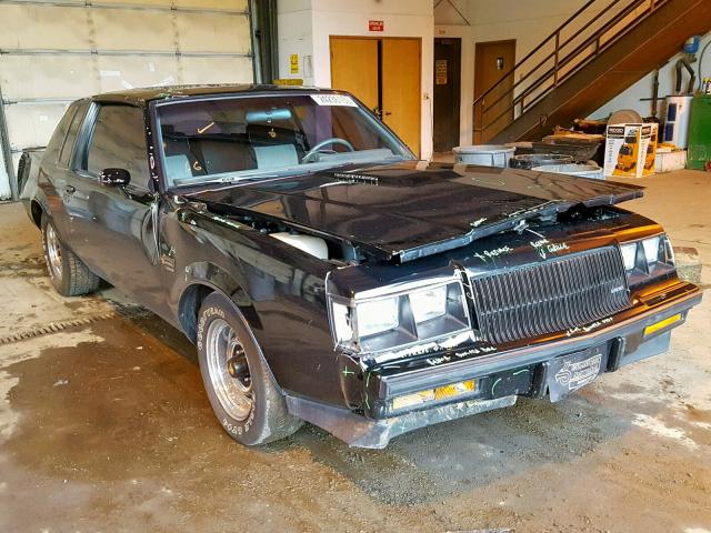 1G4GJ1179HP438558 - 1987 BUICK REGAL BLACK photo 1