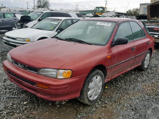 JF1GF4351TG816650 - 1996 SUBARU IMPREZA L RED photo 2