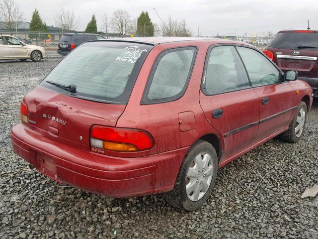 JF1GF4351TG816650 - 1996 SUBARU IMPREZA L RED photo 4