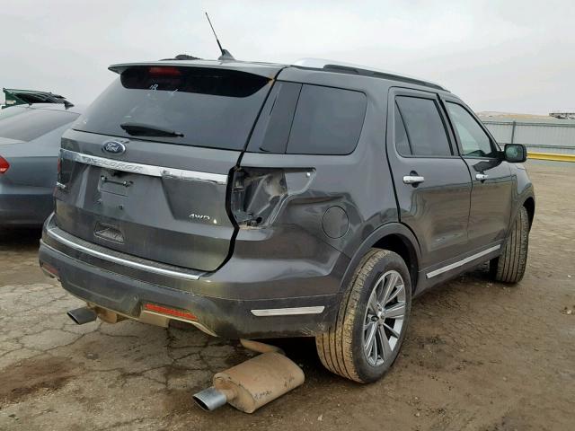 1FM5K8F84JGB66358 - 2018 FORD EXPLORER L BLACK photo 4