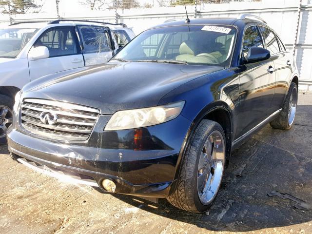 JNRBS08W68X400319 - 2008 INFINITI FX45 BLACK photo 2