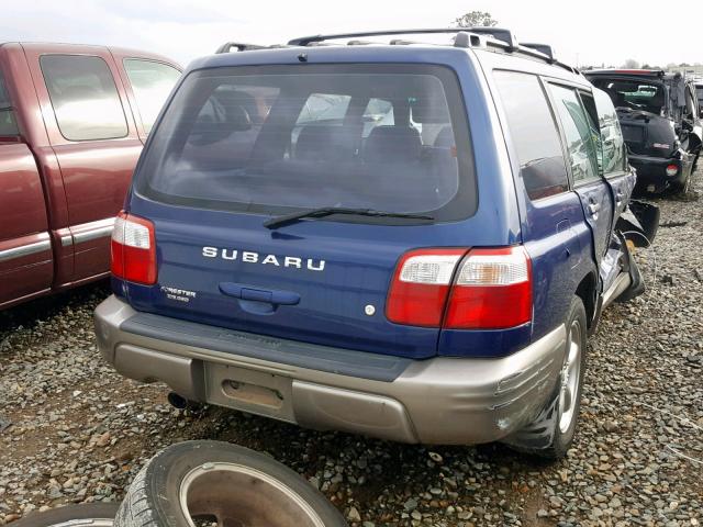 JF1SF65552G704662 - 2002 SUBARU FORESTER S BLUE photo 4