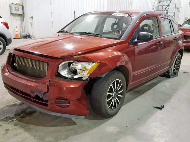 1B3HB28B87D176751 - 2007 DODGE CALIBER RED photo 2