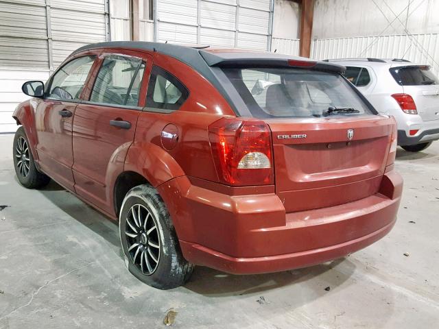 1B3HB28B87D176751 - 2007 DODGE CALIBER RED photo 3