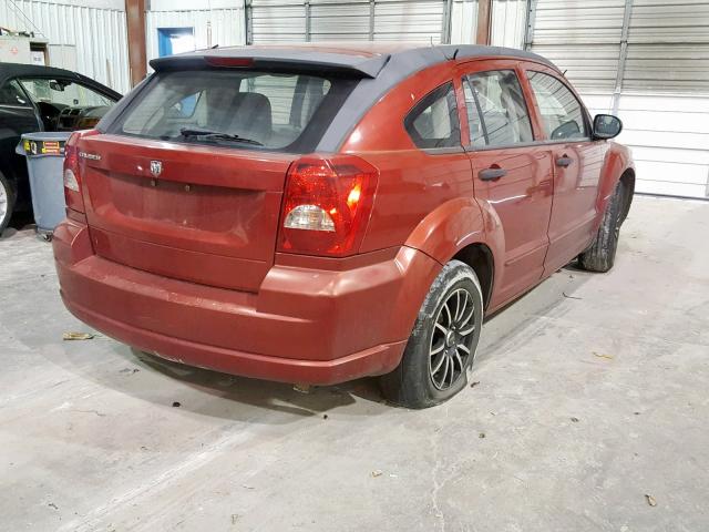 1B3HB28B87D176751 - 2007 DODGE CALIBER RED photo 4