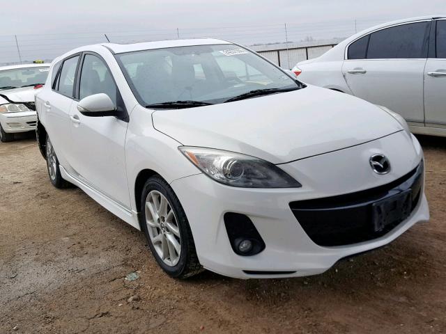 JM1BL1M94D1771186 - 2013 MAZDA 3 S WHITE photo 1