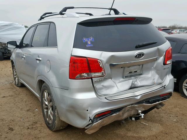 5XYKW4A20CG273226 - 2012 KIA SORENTO SX SILVER photo 3