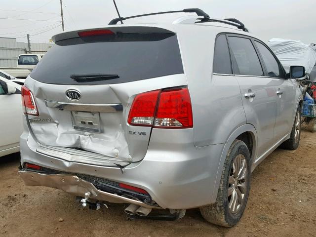 5XYKW4A20CG273226 - 2012 KIA SORENTO SX SILVER photo 4