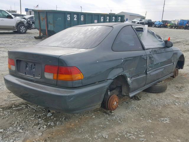 1HGEJ6225VL000801 - 1997 HONDA CIVIC DX GREEN photo 4