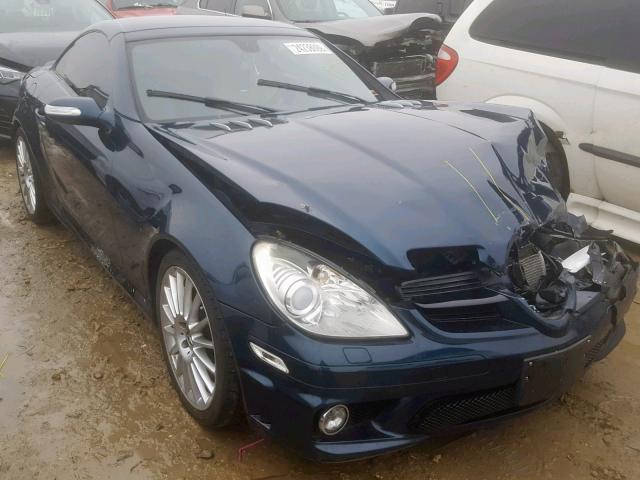 WDBWK73F97F143693 - 2007 MERCEDES-BENZ SLK 55 AMG BLUE photo 1