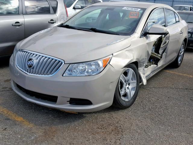 1G4GB5EG2AF160970 - 2010 BUICK LACROSSE C GOLD photo 2