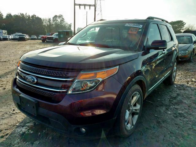 1FMHK7F82BGA69085 - 2011 FORD EXPLORER L MAROON photo 2