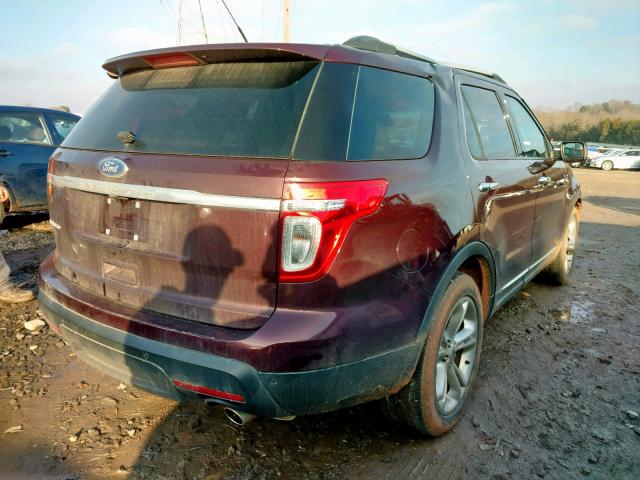 1FMHK7F82BGA69085 - 2011 FORD EXPLORER L MAROON photo 4