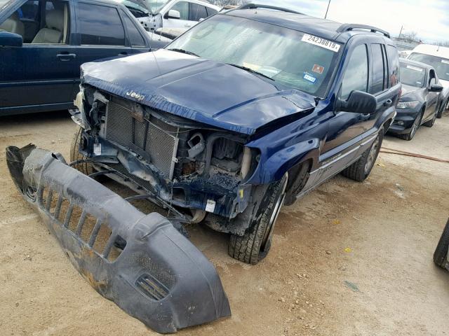 1J4GX48S62C304873 - 2002 JEEP GRAND CHER BLUE photo 2