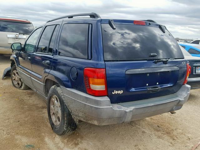 1J4GX48S62C304873 - 2002 JEEP GRAND CHER BLUE photo 3