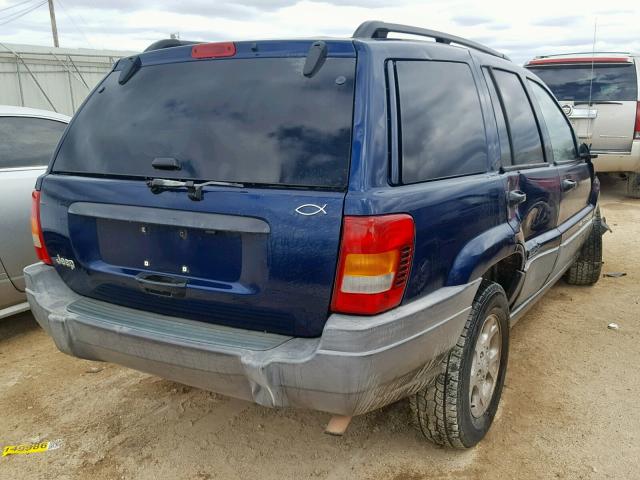 1J4GX48S62C304873 - 2002 JEEP GRAND CHER BLUE photo 4