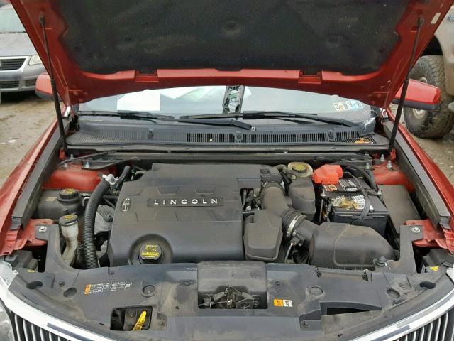1LNHL9DK3DG612406 - 2013 LINCOLN MKS BURGUNDY photo 7