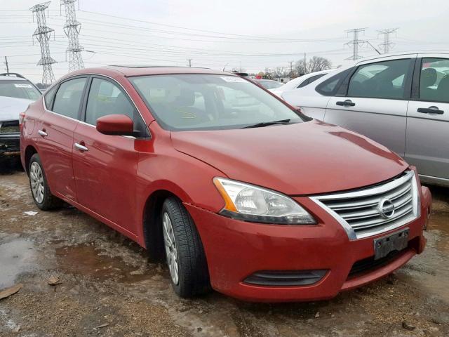 3N1AB7AP6DL777913 - 2013 NISSAN SENTRA S RED photo 1