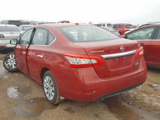 3N1AB7AP6DL777913 - 2013 NISSAN SENTRA S RED photo 3