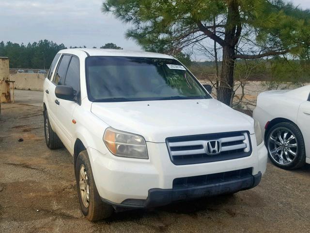 5FNYF28177B040484 - 2007 HONDA PILOT LX WHITE photo 1