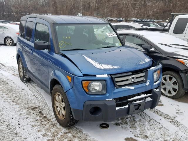 5J6YH28778L014412 - 2008 HONDA ELEMENT EX BLUE photo 1