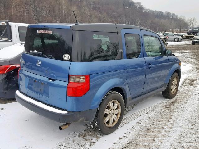 5J6YH28778L014412 - 2008 HONDA ELEMENT EX BLUE photo 4