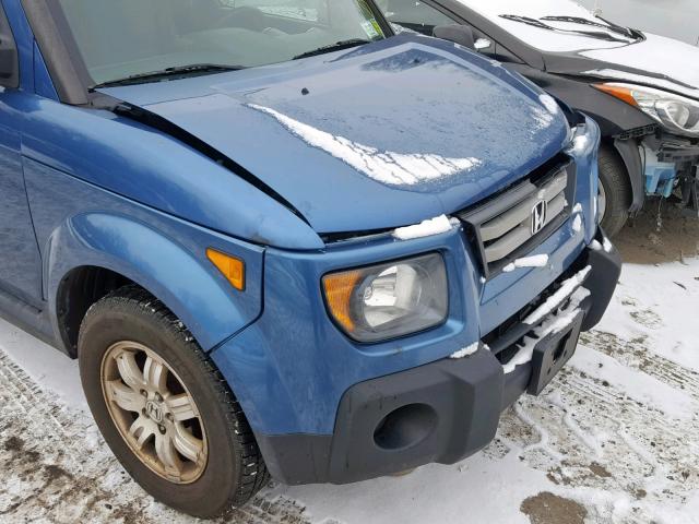 5J6YH28778L014412 - 2008 HONDA ELEMENT EX BLUE photo 9