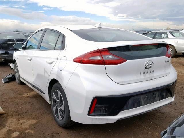 KMHC75LC1HU026506 - 2017 HYUNDAI IONIQ SEL WHITE photo 3