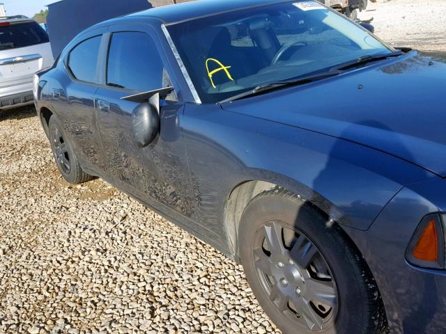 2B3KA43R58H117296 - 2008 DODGE CHARGER BLUE photo 9