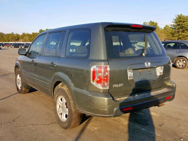 5FNYF18166B028660 - 2006 HONDA PILOT LX GRAY photo 3