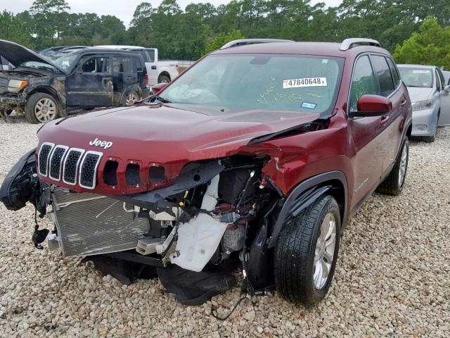 1C4PJLCB0KD204030 - 2019 JEEP CHEROKEE L RED photo 2