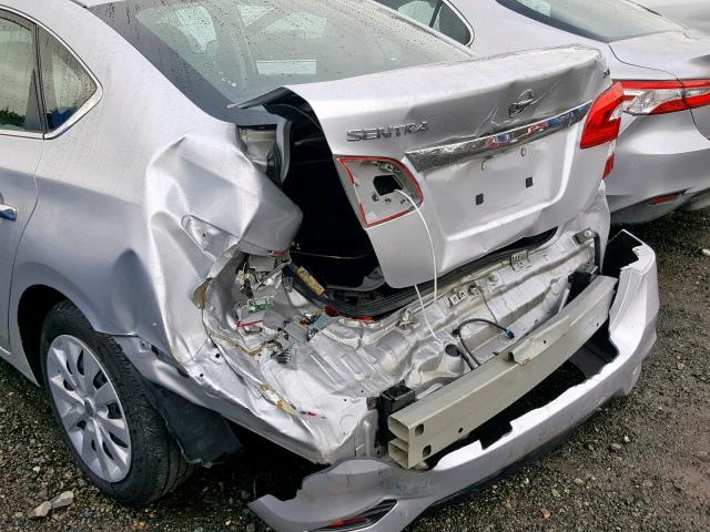 3N1AB7AP7HY304997 - 2017 NISSAN SENTRA S SILVER photo 9