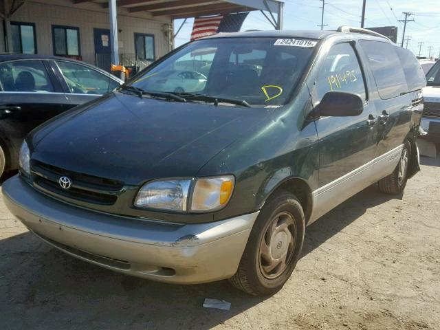 4T3ZF13C4XU165234 - 1999 TOYOTA SIENNA LE GREEN photo 2