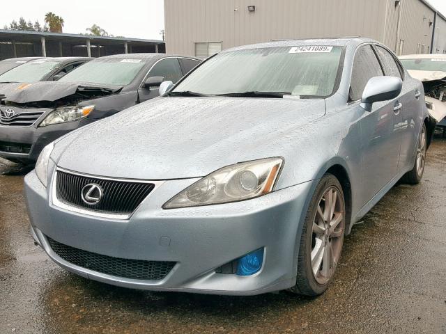 JTHBK262775036111 - 2007 LEXUS IS 250 BLUE photo 2