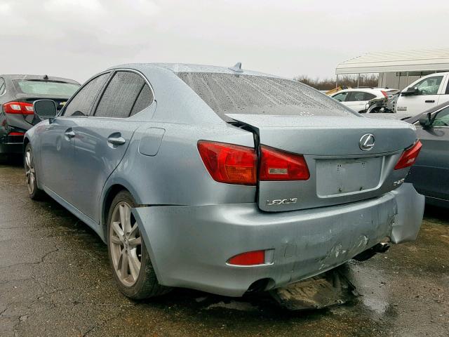 JTHBK262775036111 - 2007 LEXUS IS 250 BLUE photo 3