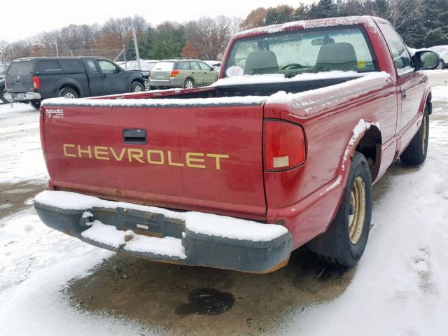 1GCCS145X18200566 - 2001 CHEVROLET S TRUCK S1 MAROON photo 4