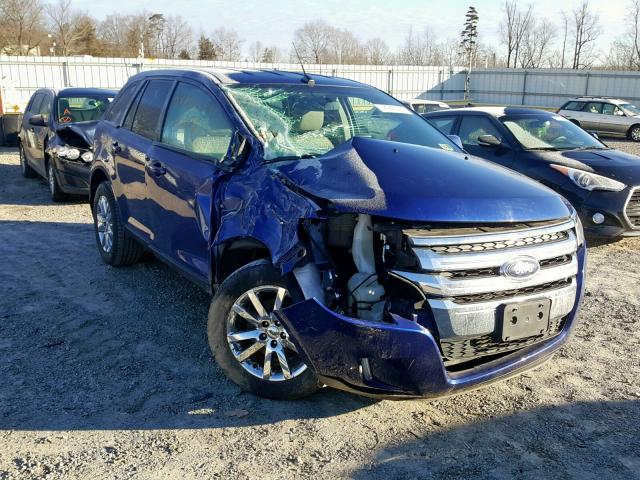 2FMDK3JC9EBA99070 - 2014 FORD EDGE SEL BLUE photo 1