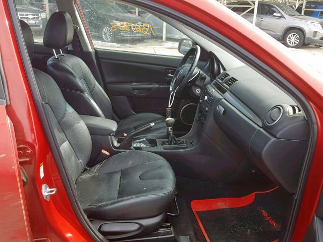 JM1BK323661526826 - 2006 MAZDA 3 S RED photo 5