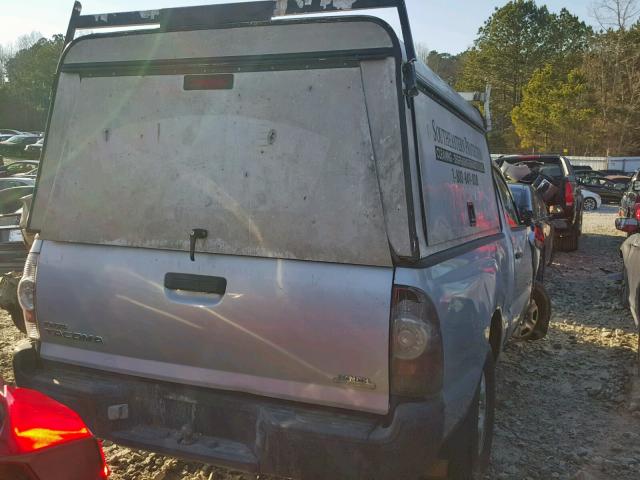 5TENX22N59Z610205 - 2009 TOYOTA TACOMA SILVER photo 4