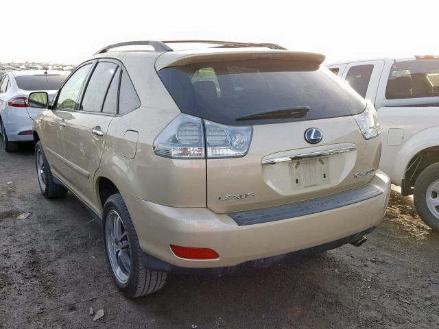 JTJHW31U582046442 - 2008 LEXUS RX 400H BEIGE photo 3