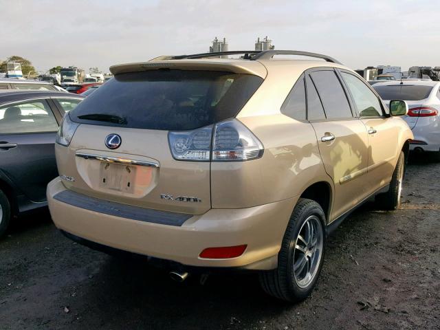 JTJHW31U582046442 - 2008 LEXUS RX 400H BEIGE photo 4