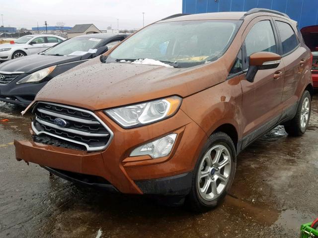 MAJ3P1TE9JC222726 - 2018 FORD ECOSPORT S ORANGE photo 2