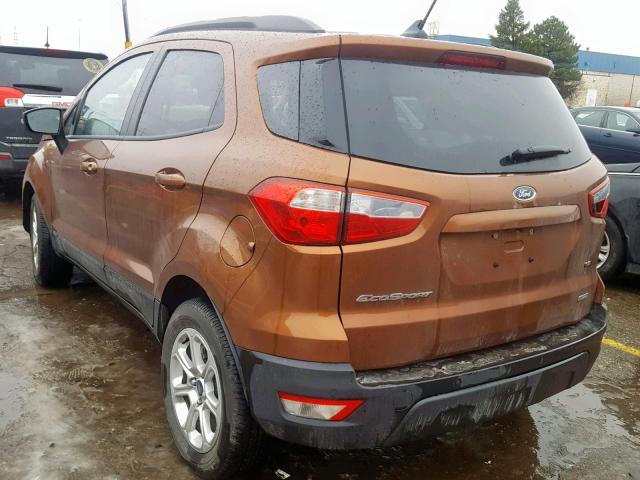 MAJ3P1TE9JC222726 - 2018 FORD ECOSPORT S ORANGE photo 3