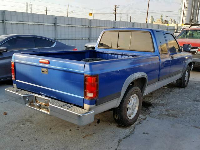 1B7GL23Y7RS618971 - 1994 DODGE DAKOTA BLUE photo 4