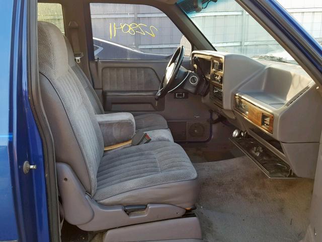 1B7GL23Y7RS618971 - 1994 DODGE DAKOTA BLUE photo 5